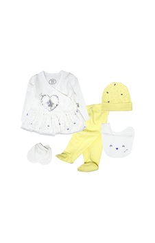 Tongs Baby Cute Bunny 5'Li Zıbın Takım 0-3 Ay Hastane Çıkışı -Sar Çok Renkli Tongs Baby Cute Bunny 5'Li Zıbın Takım 0-3 Ay Hastane Çıkışı -Sar Çok Renkli