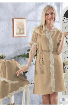Bonny Home Riva Kapuçino Bayan Fransız Dantelli Balayı Çeyizlik Bonny Home Riva Kapuçino Bayan Fransız Dantelli Balayı Çeyizlik