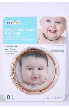 Babyjem %100 Keltik Kehribarı Amber Bebek Kolyesi 587 Koyu Bal Gri Babyjem %100 Keltik Kehribarı Amber Bebek Kolyesi 587 Koyu Bal Gri