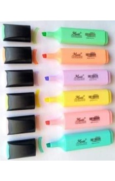 Pastel Renk Kalem 6'lı Set Çok Renkli Pastel Renk Kalem 6'lı Set Çok Renkli