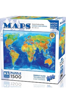Ks Games 1500 Parça Dünya Siyasi Haritası Puzzle - Adrian Chesterman Ks Games 1500 Parça Dünya Siyasi Haritası Puzzle - Adrian Chesterman