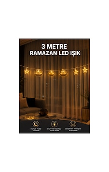 Astraltech 3 Metre Ramazan Led Saçak Işık Ev İçi Dekoratif Aydınlatma Düz Renkli Astraltech 3 Metre Ramazan Led Saçak Işık Ev İçi Dekoratif Aydınlatma Düz Renkli