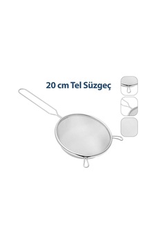 20cm Tel Süzgeç Metal Saplı Kulaklı 5580 Çok renkli
