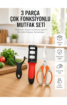 Çok Fonksiyonlu Mutfak Makas Seti Pratik Mutfak Yardımcısı Yeni Nesil Çokrenkli
