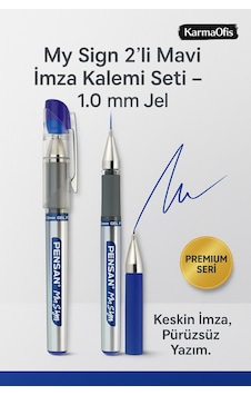My Sign 2 Li Mavi Jel İmza Kalemi Seti 1.0 Mm Akıcı Yazım Premium Mavi My Sign 2 Li Mavi Jel İmza Kalemi Seti 1.0 Mm Akıcı Yazım Premium Mavi