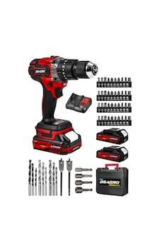 Dragro DRG-21V Çift Akülü K Vidalama Çelik Mandren Kömürsüz Motor Darbeli Şarjlı Matkap Dragro DRG-21V Çift Akülü K Vidalama Çelik Mandren Kömürsüz Motor Darbeli Şarjlı Matkap