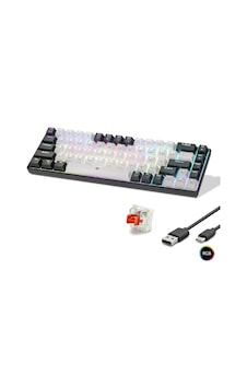 Mekanik Klye Tri Mod Rgb Red Switch - Beyaz Siyah Mf1703w Mekanik Klye Tri Mod Rgb Red Switch - Beyaz Siyah Mf1703w