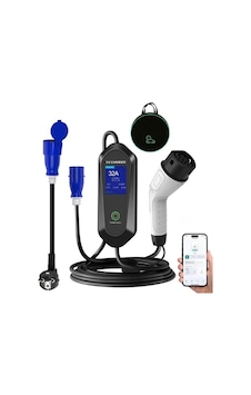 32a 7kw Taşınabilir Elektrikli Araç Şarj İstasyonu - 5 Metre Kablo - Type 2 - Eu Plug 32a 7kw Taşınabilir Elektrikli Araç Şarj İstasyonu - 5 Metre Kablo - Type 2 - Eu Plug
