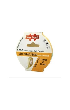 Her Bant Çift Taraflı Bant 12mmx25mt - 3 Adet Her Bant Çift Taraflı Bant 12mmx25mt - 3 Adet