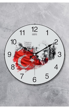 Emores Atatürk Duvar Saati Akar Saniye Sessiz Mekanizma 36 Cm Sku: Smg8690010213693 07 Beyaz Emores Atatürk Duvar Saati Akar Saniye Sessiz Mekanizma 36 Cm Sku: Smg8690010213693 07 Beyaz
