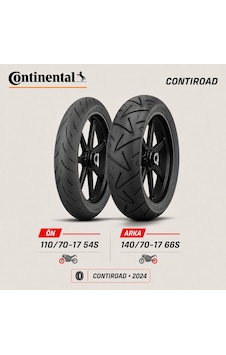 Continental Contiroad 110/70-17 54s - 140/70-17 66s Ön Arka Motosiklet Lastik Takımı 2024 Continental Contiroad 110/70-17 54s - 140/70-17 66s Ön Arka Motosiklet Lastik Takımı 2024