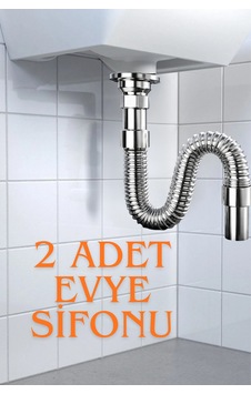 2adet Premium Körüklü Evye Sifonu Koku Yapmaz, Uzayabilen Esnek Gider Borusu 33-80 Cm 2adet Premium Körüklü Evye Sifonu Koku Yapmaz, Uzayabilen Esnek Gider Borusu 33-80 Cm