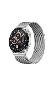 Huawei Gt2 42mm Zore Band-12 20mm Metal Hasır Kordon-gümüş Huawei Gt2 42mm Zore Band-12 20mm Metal Hasır Kordon-gümüş