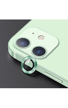 Usams Apple Uyumlu iPhone 12 - 12 Mini 3D Metal Çerçeveli Kamera Lens Koruyucu Yeşil Usams Apple Uyumlu iPhone 12 - 12 Mini 3D Metal Çerçeveli Kamera Lens Koruyucu Yeşil