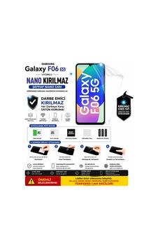 Samsung Galaxy F06 5g Uyumlu Nano Hidrojel Kırılmaz Ekran Koruyucu Darbe Emici Tam Kaplama