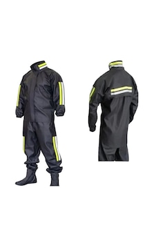 Motosiklet Alt-Üst Pvc Yağmurluk Takım Siyah - Neon Yeşil Motosiklet Alt-Üst Pvc Yağmurluk Takım Siyah - Neon Yeşil