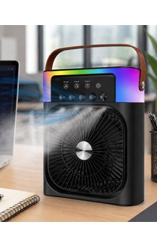 Mini Klima Fan Buharlı Soğutucu Rgb Led Işıklı Taşınabilir Masaüstü Fan - Lisinya Mini Klima Fan Buharlı Soğutucu Rgb Led Işıklı Taşınabilir Masaüstü Fan - Lisinya