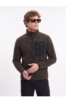 Jeep Kahverengi Erkek Polar Sweatshırt J4wm-swt4444 Koyu Haki