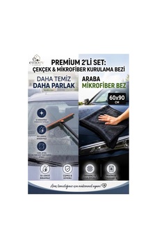 2'si 1 Arada Oto Temizlik & Bakım Seti - 60x90 Cm Büyük Boy Mikrofiber Araç Kurulama Bezi + 180 Oynar Başlıklı Oto Cam Sileceği / Çekçek 2'si 1 Arada Oto Temizlik & Bakım Seti - 60x90 Cm Büyük Boy Mikrofiber Araç Kurulama Bezi + 180 Oynar Başlıklı Oto Cam Sileceği / Çekçek