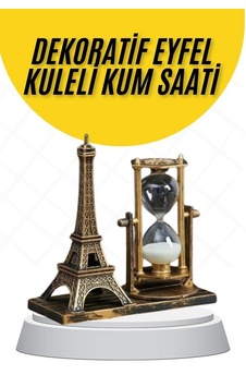 Dekoratif Eyfel Kulesi Ve Kum Saati Vintage Tarzı Masa Süsü Biblo S Dekoratif Eyfel Kulesi Ve Kum Saati Vintage Tarzı Masa Süsü Biblo S