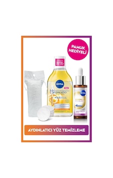 NIVEA Makyaj Temizleme Suyu 400 ML + Luminous630 Skin Glow Aydınlatıcı Serum 30 ML + Pamuk NIVEA Makyaj Temizleme Suyu 400 ML + Luminous630 Skin Glow Aydınlatıcı Serum 30 ML + Pamuk