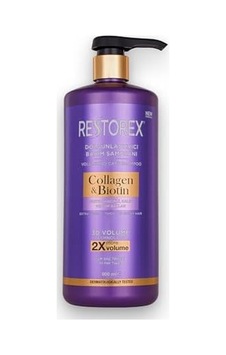 Restorex Collagen & Biotin Dolgunlaştırıcı Şampuan 900 Ml Hacimsiz Saçlar İçin Sülfatsız, Kolajen Ve Biotin İçerikli Yoğun Hacim Veren Bakım Şampuanı