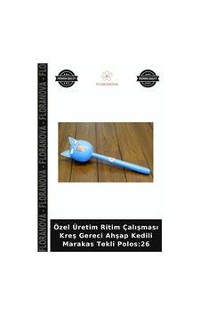 Özel Üretim Ritim Çalışması Kreş Gereci Ahşap Kedili Marakas Tekli Polos:26 Özel Üretim Ritim Çalışması Kreş Gereci Ahşap Kedili Marakas Tekli Polos:26