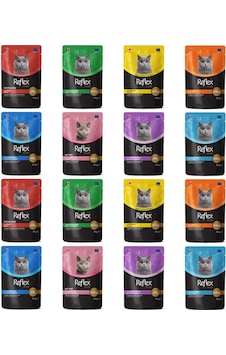 Reflex Plus Karışık Pouch Yetişkin Kedi Maması 16 x 85 G Reflex Plus Karışık Pouch Yetişkin Kedi Maması 16 x 85 G