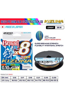 Kizuna 56122 Pe 300m Alb Construction X8 Multi Color 0,19 Kizuna 56122 Pe 300m Alb Construction X8 Multi Color 0,19