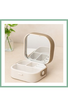 Bşkvirgo Aynalı Makyaj Ve Takı Organizer Çanta 9x9x3.7 Cm - 4 Bölmeli Bsk2026 Diğer Bşkvirgo Aynalı Makyaj Ve Takı Organizer Çanta 9x9x3.7 Cm - 4 Bölmeli Bsk2026 Diğer