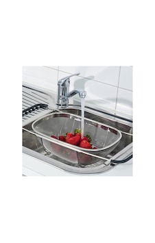Paslanmaz Çelik Ayarlı Büyük Boy Lavabo Tipi Süzgeç Metalik Paslanmaz Çelik Ayarlı Büyük Boy Lavabo Tipi Süzgeç Metalik