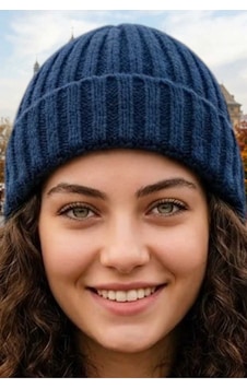 Uniquetrenders Kadın Fitilli Katlamalı Triko Kışlık Bere İndigo Uniquetrenders Kadın Fitilli Katlamalı Triko Kışlık Bere İndigo