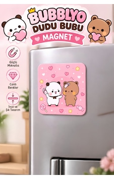 Dudu Bubu Dekoratif Buzdolabı Magneti 6x6 Cm Sevimli Tasarım Pembe Dudu Bubu Dekoratif Buzdolabı Magneti 6x6 Cm Sevimli Tasarım Pembe