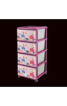 LeesHome Büyük Boy Pembe 4 Çekmeceli Plastik Komodin LeesHome Büyük Boy Pembe 4 Çekmeceli Plastik Komodin