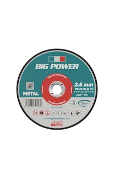 Big Power 115 2.5 22.23 Metal Kesme Taşı 794180 5 Adet Big Power 115 2.5 22.23 Metal Kesme Taşı 794180 5 Adet