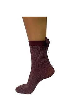 Suwen Lurex Chic Soket Çorap Sc3026102 Bordo