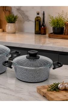 24cm Granit Ezme Derintencere Pilav Ve Karnıyarık Tenceresi Gri 24cm Granit Ezme Derintencere Pilav Ve Karnıyarık Tenceresi Gri