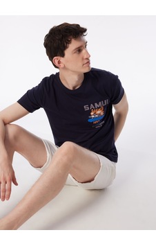 Ko Samui Bisiklet Yaka Baskılı Lacivert Erkek T-shirt Kmtr S223 Outsıders Craft&co Regula Ko Samui Bisiklet Yaka Baskılı Lacivert Erkek T-shirt Kmtr S223 Outsıders Craft&co Regula