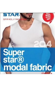 Epilons Zenvial Star 204 Modal Sıfır Kol V-yaka Atlet Zenviall2 Beyaz Epilons Zenvial Star 204 Modal Sıfır Kol V-yaka Atlet Zenviall2 Beyaz