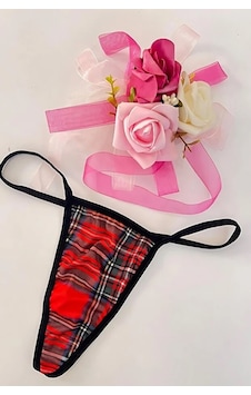 Anastasia String Tanga Külot - Büyük Desenli Kırmızı 86153 Çok Renkli Anastasia String Tanga Külot - Büyük Desenli Kırmızı 86153 Çok Renkli