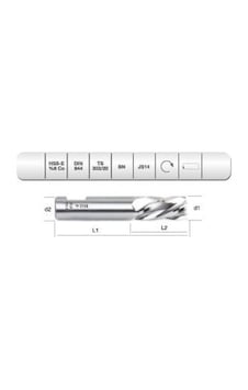 Evar Hsse Dın 844/bn Parmak Freze 32 Mm Kısa