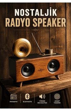 Nostaljik Görünümlü Bağlantılı Speaker Nostaljik Görünümlü Bağlantılı Speaker