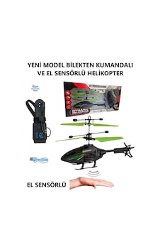 1. Kalite El Sensörlü Uzaktan Kumandalı Helikopter Şarj Edilebilir 20 Cm.