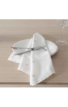Linens Foglia 2'li 45x45 Cm Peçete Ekru-gold