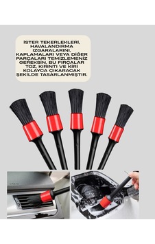 5'li - 197 - Araba Temizlik Fırçaları-farklı Boyutlu Fırçalarla - Shopgpt - Derinlemesine Temizlik