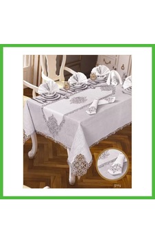 Vaveni Elegant Linen Krem-gümüş 12 Kişilik 26 Parça 160 220 Cm Premium Sofra Masa Takımı Arz Vaveni Elegant Linen Krem-gümüş 12 Kişilik 26 Parça 160 220 Cm Premium Sofra Masa Takımı Arz
