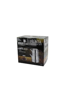 Lunaev Filinta Orta Boy Çelik Çaydanlık Seti Çift Kapaklı Renkli Bakalit Kulp Üst Demlik: 1.25 L - A