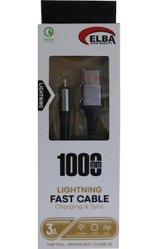 Elba Elb27-ıos 1mt Apple, Uyumlu iPhone Lightning 3a Hızlı Şarj Kablosu Elba Elb27-ıos 1mt Apple, Uyumlu iPhone Lightning 3a Hızlı Şarj Kablosu