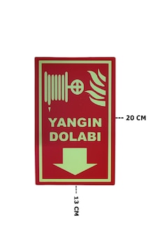 Fosforlu Yangın Dolabı Uyarı Levhası Fosforlu Yangın Dolabı Uyarı Levhası