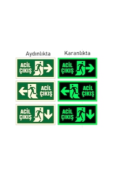 Fotolümen ( Fosforlu ) Acil Çıkış Levhaları